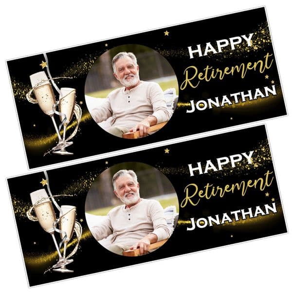 Personalised Happy Retirement Photo Banners N69