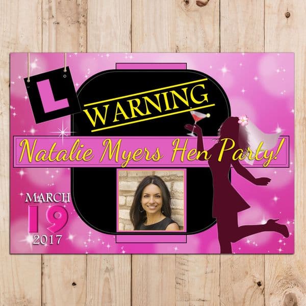 Personalised Hen Party PHOTO Poster Banner N43
