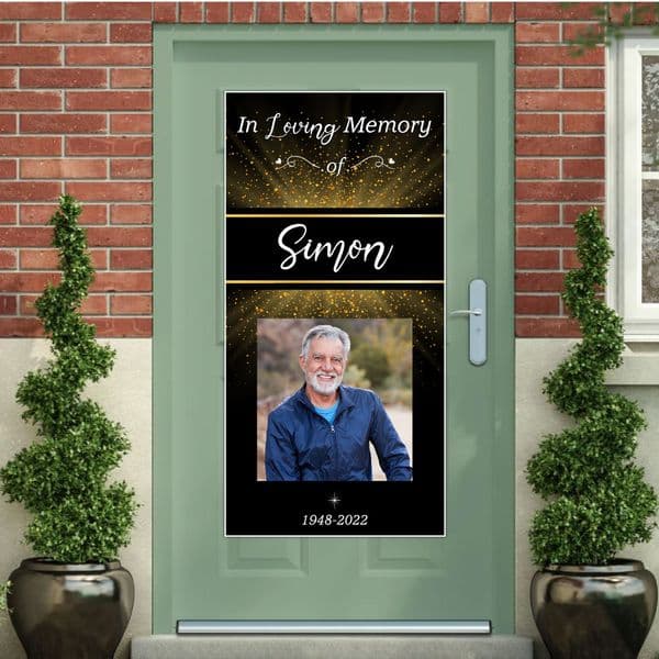 Personalised In Loving Memory Funeral Wake Memorial Door Wall Photo Banner N44