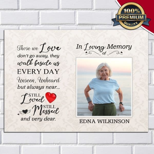 Personalised In Loving Memory Memorial Poster Banner N217 Funeral Wake Keepsake