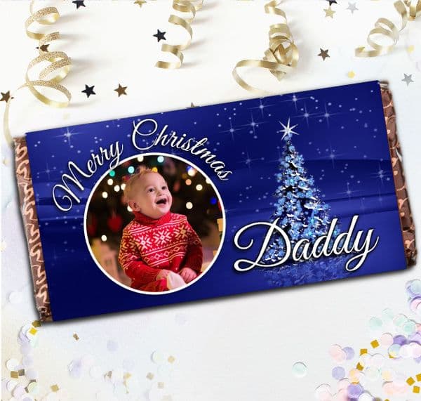 Personalised Merry Christmas Milk Chocolate Bar- Xmas Eve Stocking Filler Gift N20
