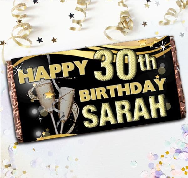 Personalised Milk Chocolate Bar - Happy Birthday Gift N73