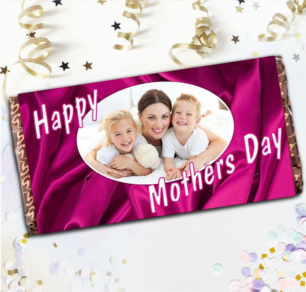 Personalised Mothers Day Milk Chocolate Bar Happy Mothers Day N2