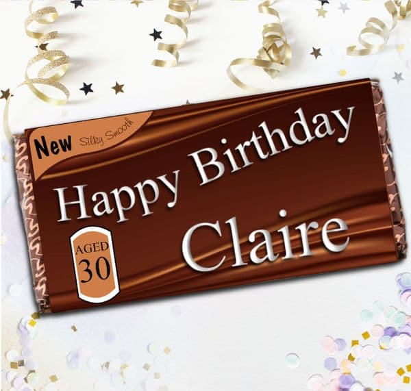 Personalised Original Style Happy Birthday 110g Chocolate Bar - Gift N42