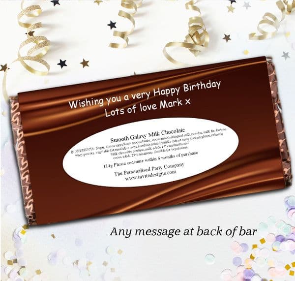 Personalised Original Style Happy Birthday Chocolate Bar - Gift N42