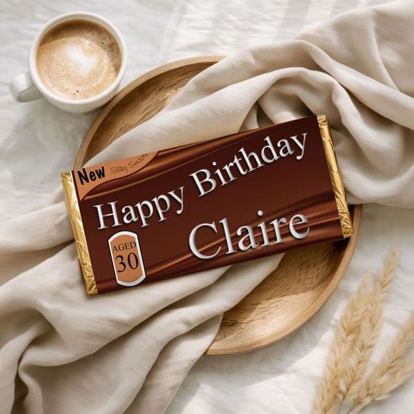 Personalised Original Style Happy Birthday Chocolate Bar - Gift N42