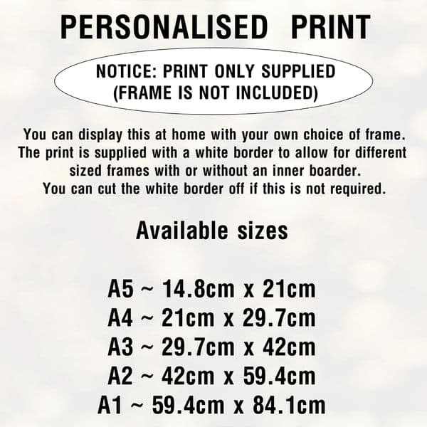 Personalised Pet Cat Dog Memorial In Loving Memory Photo Print. (Unframed)