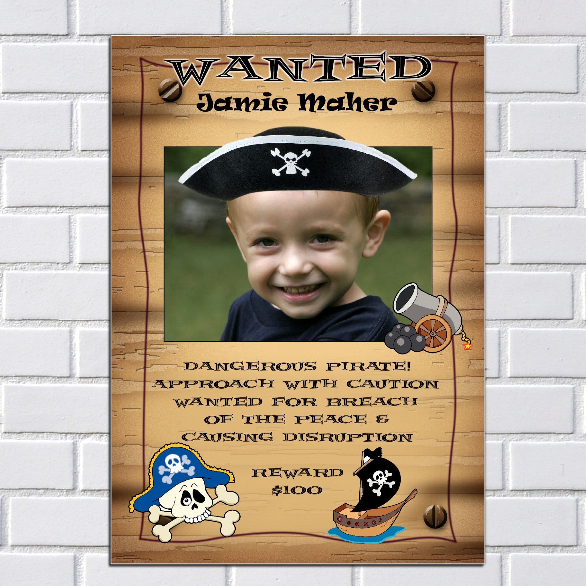 Wanted Pirate Poster Template