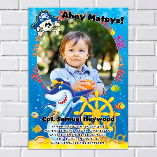 Personalised Sea Pirate Birthday Party PHOTO Banner Poster N11