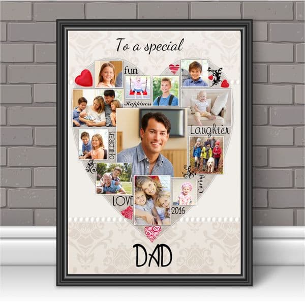 Personalised Special Dad Photo Poster Print Word Art Keepsake Gift N125 Unframed