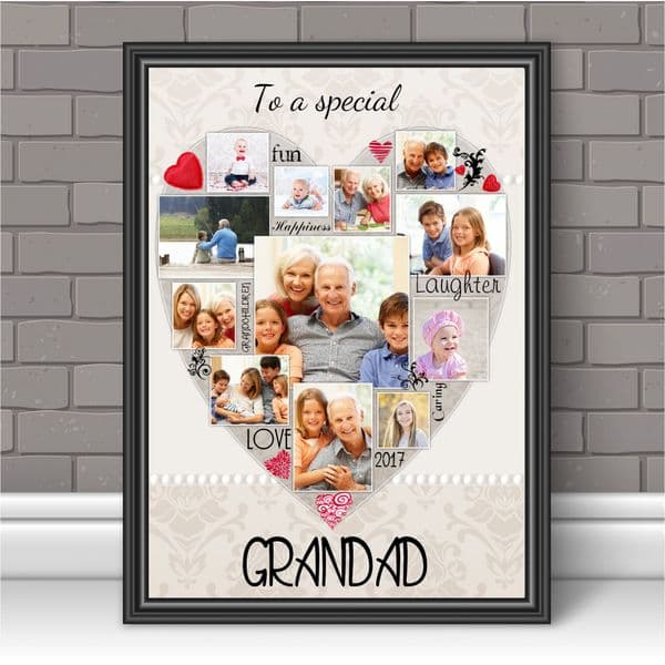Personalised Special Grandad Photo Poster Print Word Art Keepsake Gift N122 Unframed