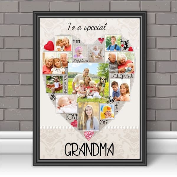 Personalised Special Grandma Photo Poster Print Word Art Keepsake Gift N121 Unframed
