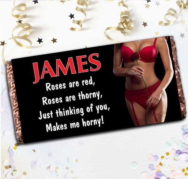 Personalised Valentines Day Chocolate Bar Gift N98 for him