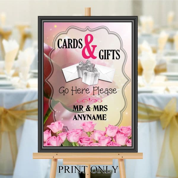 Personalised Wedding Cards & Gifts Sign Poster Banner - Print N197