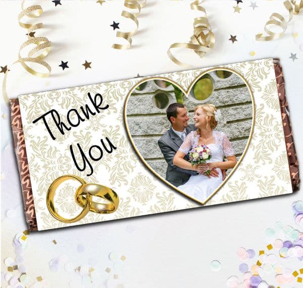 Personalised Wedding Day Thank you Chocolate Bar - Guests Table Favours Gift N17