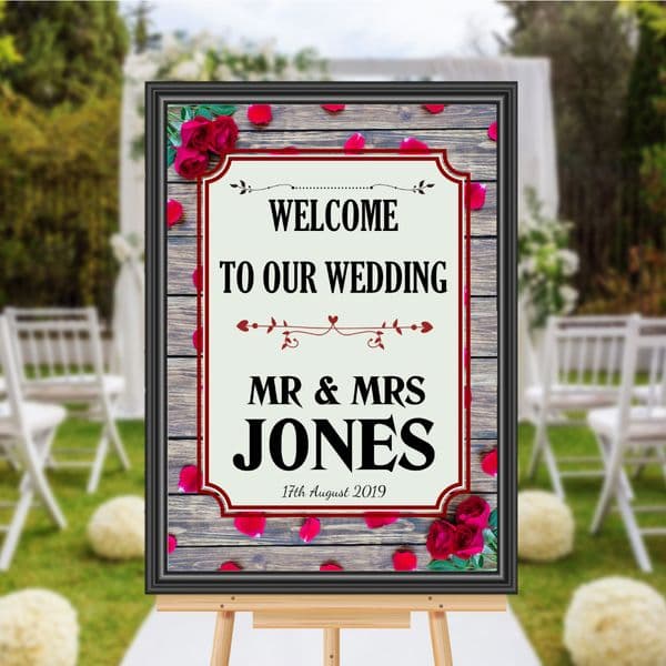 Personalised Welcome to our Wedding Sign Poster Banner - Print N169