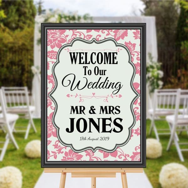 Personalised Welcome to our Wedding Sign Poster Banner - Print N171