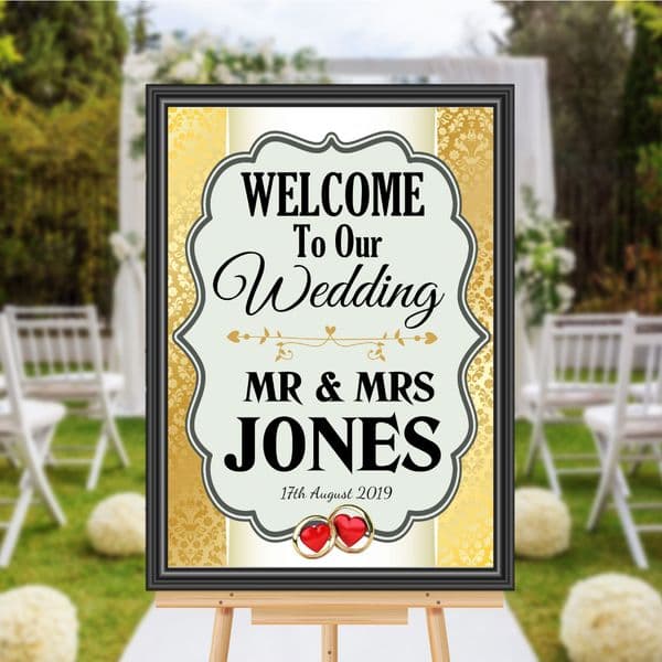 Personalised Welcome to our Wedding Sign Poster Banner - Print N173