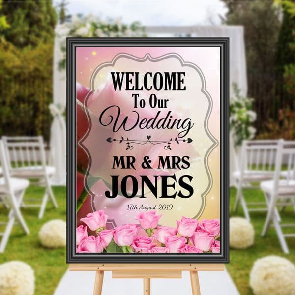 Personalised Welcome to our Wedding Sign Poster Banner - Print N174