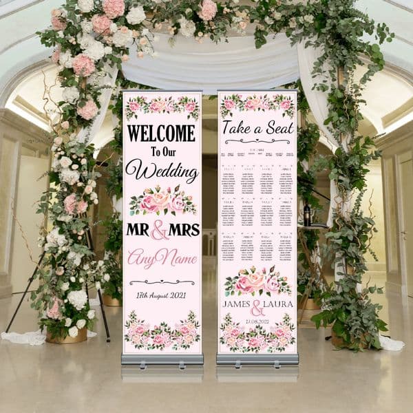 Wedding Roller Banner N1 - Welcome to our Wedding / Table Seating Plan