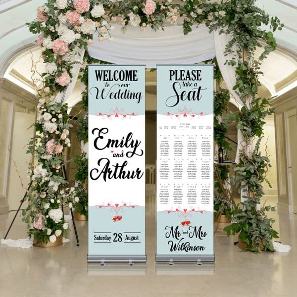 Wedding Roller Banner N10 - Welcome to our Wedding / Table Seating Plan
