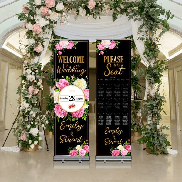 Wedding Roller Banner N11 - Welcome to our Wedding / Table Seating Plan