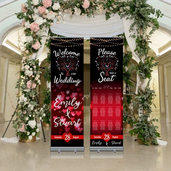 Wedding Roller Banner N14 - Welcome to our Wedding / Table Seating Plan