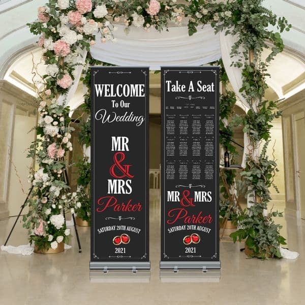 Wedding Roller Banner N2 - Welcome to our Wedding / Table Seating Plan