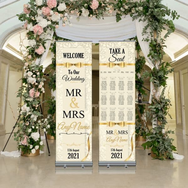 Wedding Roller Banner N3 - Welcome to our Wedding / Table Seating Plan