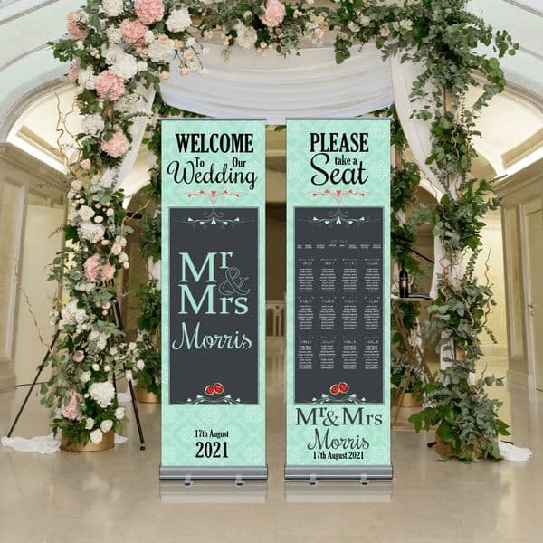 Wedding Roller Banner N7 - Welcome to our Wedding / Table Seating Plan