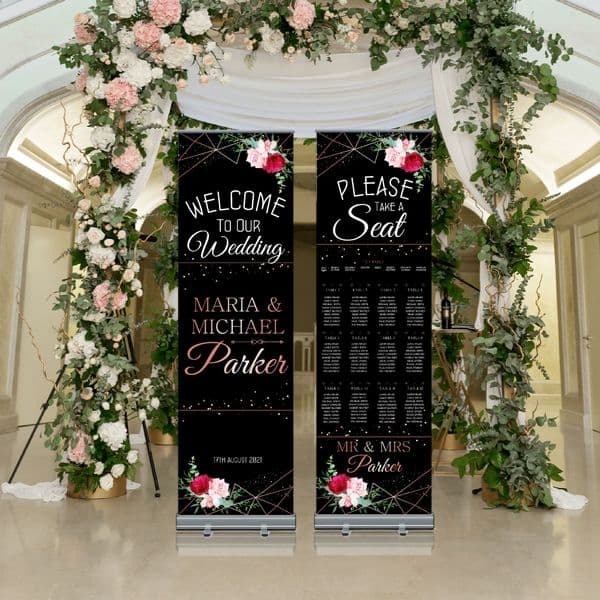 Wedding Roller Banner N9 - Welcome to our Wedding / Table Seating Plan
