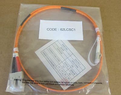 10 x 1M Fibre Channel SC-LC Duplex Patch Lead Orange Cable 62LCSC1