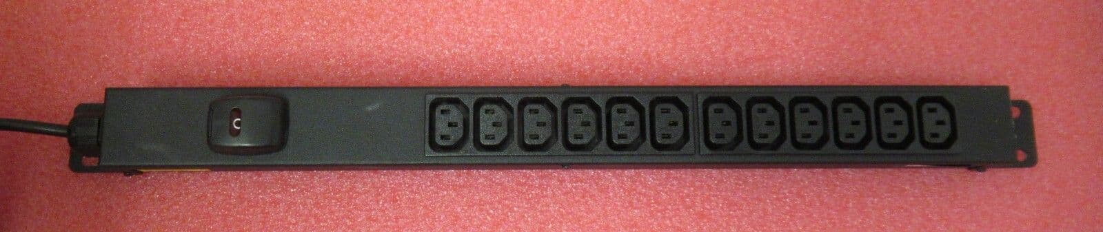 12 Way 12xC14 With 16A Commando Switch Power Distribution Units 1U 3M
