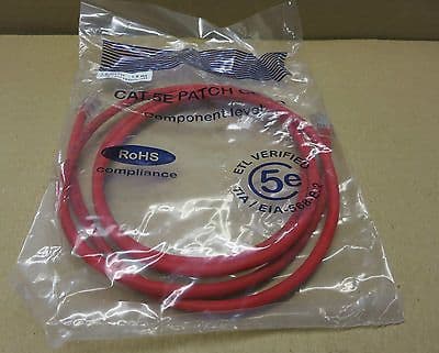 13 X NEW Red RJ45 Unbooted Network Patch Leads Cables 1.5 Metre - H015MPLRD