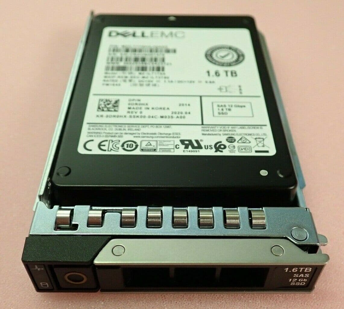 Dell Compellent 1.6TB SAS 6Gbps 2.5" SSD – 82FG7, LB1606R, Health 80-90%