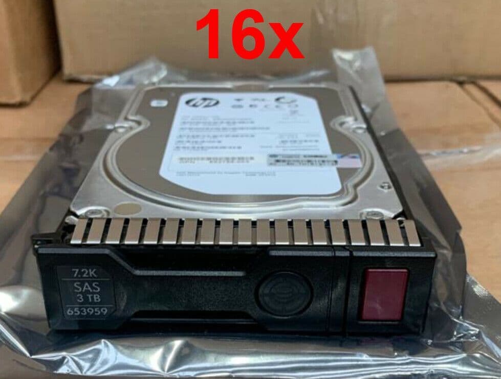 16x HP 3TB 7.2K 3.5