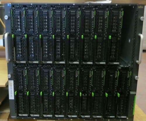 18 x Fujitsu Primergy BX922 S2 Blades server 36 x Six-Core XEON L5640 1728GB Ram