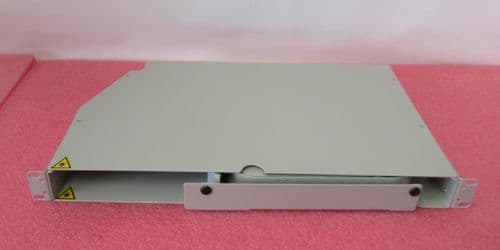 19" 1U White Rack Mount Fiber Optic Patch Panel 4 Loaded SC Multimode Adapters