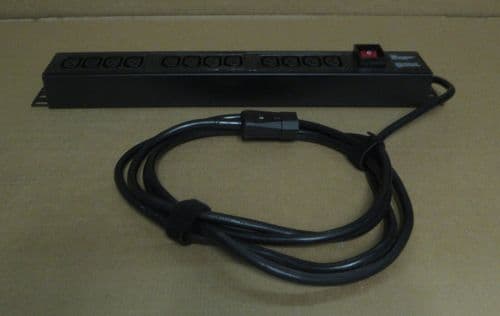 1U 19" Horizontal Rackmount 8x C13 13A PDU Power Distribution Unit C14 10A Plug