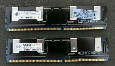 2 x 1GB (2GB) Nanya NT1GT72U8PB0BN-3C Memory SDRAM ECC PC2-5300F-555 11-B4