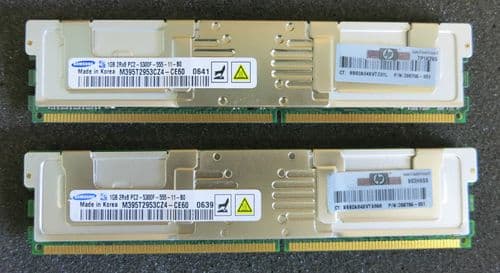 2 x 1GB (2GB) Samsung M395T2953CZ4-CE60 Memory ECC PC2-5300F-555-11-B0