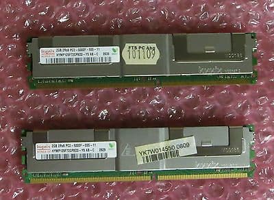 2 x 2GB Hynix HYMP125F72CP8D3-Y5 AB-C PC2-5300F-555-11 Fully Buffered ECC