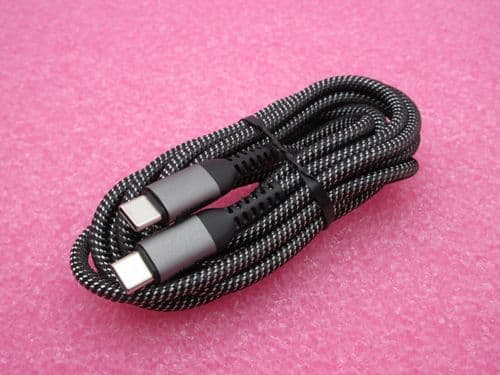 2 x 2M USB Type-C to Type-C 100W Capacity USB-C Charging Data Braided Cable