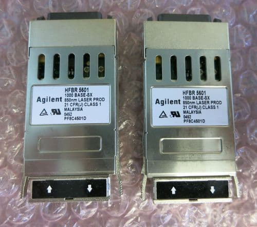 2 x Agilent HFBR5601 Original BASE-SX GBIC 850nm 550m MMF Transceiver Module