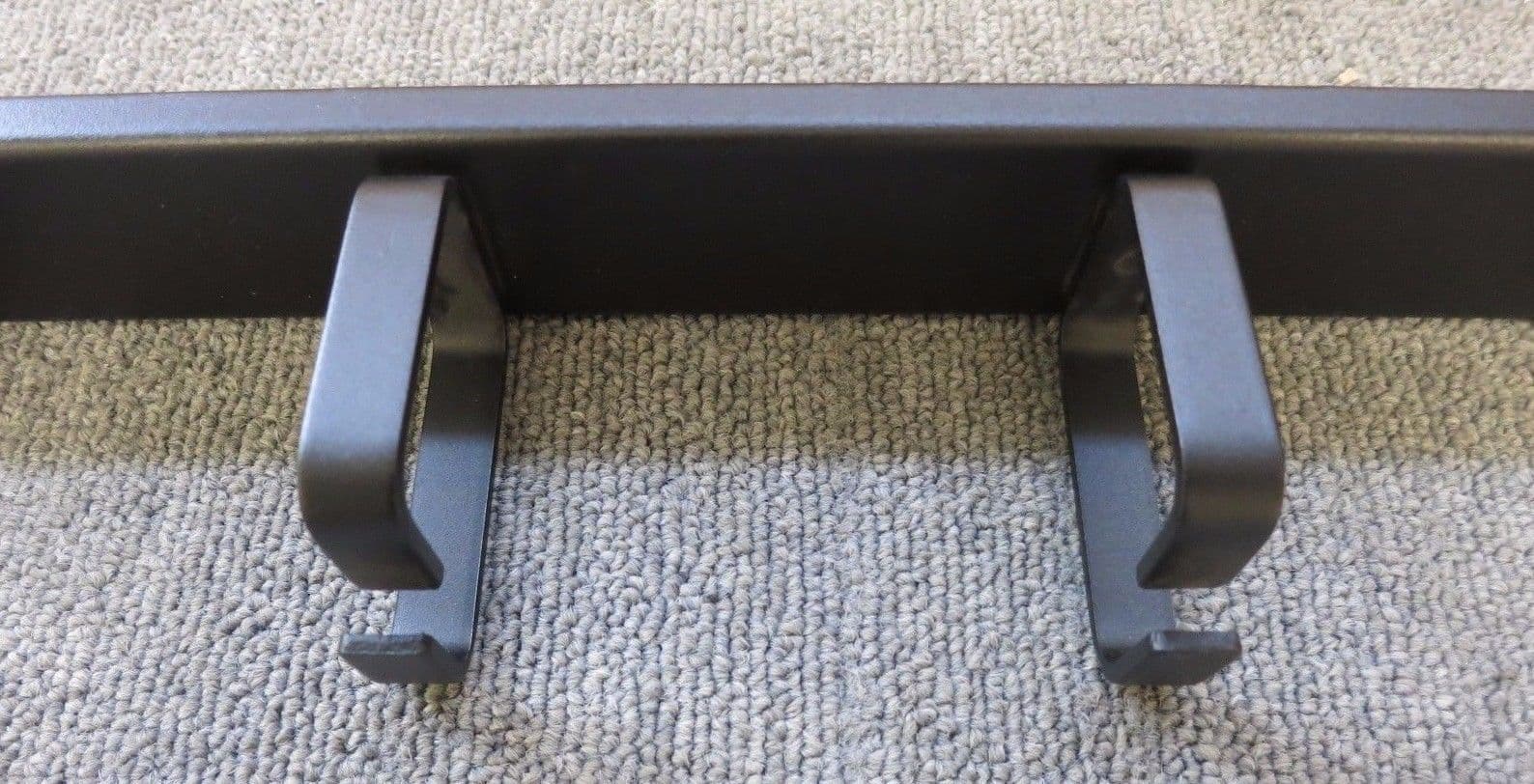 2 x Cable Tidy Bar Vertical Black 4 Ring / Hoops 19" 1U Data Rack