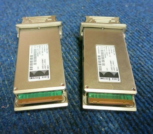 2 x Cisco 10-2154-03 10Gbps Multi-mode Fiber Dual SC Connector X2 Tranceiver
