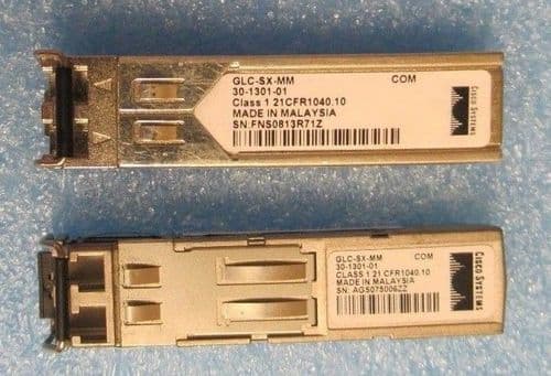2 x Cisco GLC-SX-MM 1000Base-SX SFP Fibre Channel Transceiver Module 30-1301-01