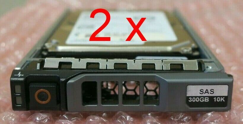 2 x Dell 300GB SAS 10k 6Gbps 2.5