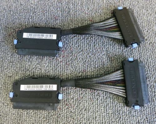 2 x Dell JC632 SAS X4 PERC 5x8 Daughter Control Backplane Cable Poweredge 2950