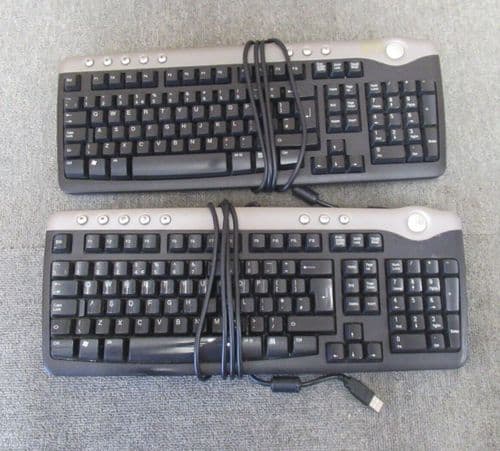 2 x Dell SK-8125 6W779 06W779 USB Wired Black UK QWERTY Standard Keyboard